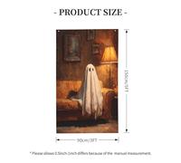 Ghost, bandiere vintage per divano di metà secolo, per soggiorno, cortile, casa, 0,9 x 1,5 m, striscione di auguri con occhielli per interni ed esterni, decorazioni per la casa