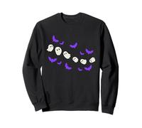 Ghost Bats Halloween Ghoul Spooky Season Uomini Donne Bambini Felpa