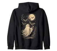 Ghost Bats Luna Spettrale Infestato Creepy Halloween Felpa con Cappuccio