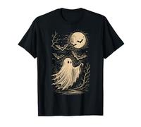 Ghost Bats Luna Spettrale Infestato Creepy Halloween Maglietta