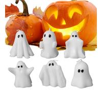 Ghost Candles, Halloween Candle Set, Compact Heavy Duty Spooky Table Decorative, Holiday Centerpiece Ornaments for Haunted House, Kitchen, Bedroom, Work Place, Indoor and Outdoor Halloween Gatherings