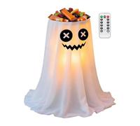 Ghost Candy Bowl Stand - Halloween Ghost Decor, LED Light Candy Holder