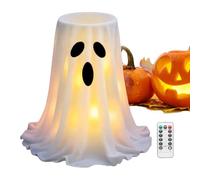 Ghost Candy Bowl Stand - Halloween Ghost Decor, LED Light Candy Holder