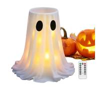 Ghost Candy Bowl Stand - Halloween Ghost Decor, LED Light Candy Holder