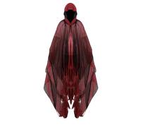Ghost Cape Cape - Vestito fantasma femminile, costume da sputa, elegante abito da con cappuccio oversize per feste di Halloween, accessorio da donna