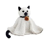 Ghost Cat Plush, Halloween Huggable Doll Toy, Portable and Lightweight Design, Stuffed Soft Sleeping Pillow, Cute Scary Plush for Kids, Boys, Girls, Birthday Party Decoration, 6.3x11.42x5.51 inches