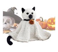 Ghost Cat Plush, Halloween Huggable Stuffed Doll, Soft Sleeping Pillow Cuddly Toy Decoration to Your Kid's Bedroom, Ideal for Girls, Boys, Party Favors, Gifting, and Holiday Display, 16x29x14cm