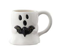 Ghost Ceramic Mug, Halloween Coffee Cup Spooky Design, Fall Drinkware Hot Beverages, Ceramic, Fun Decor Accent, Kitchen Desk Party Bookshelf Use Appeal and Convenience Year-Round Added Character