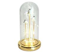 Ghost Cloche Lamp - Compact Small Footprint 21cm 3 Mini Ghosts Dome Decor