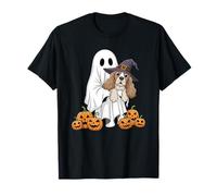 Ghost Cocker Spaniel Zucca Halloween Bambini Uomo Donna Maglietta