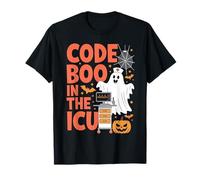 Ghost Code Boo nel Costume di Halloween da Infermiera dell'ICU Maglietta