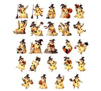 Ghost Countdown Calendar 24Pcs 2D Acrylic Ghost Ornament Countdown Calendar