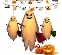 Ghost Decor | 3 Pieces Outdoor Party Flying Scary Ghost With Light | Hallow