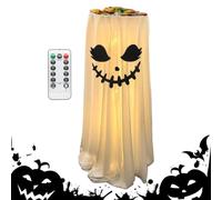 Ghost Decor - a LED da 81,3 cm, funzionamento a batteria, con | Fantasma illuminato decorazioni di Halloween per la casa, soggiorno, porta d'ingresso, portico, patio, giardino, cortile