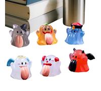 Ghost Decor | Decorazione per interni auto con fantasma che si al buio, statuetta di Halloween in resina con grande design a lingua per mensole, scrivania, giardino, auto, interni ed esterni