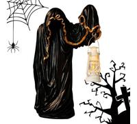 Ghost Decor, Ghost Decorative Lights Table Lanterns, Collectible Figurines, Tables Centerpieces, Spooky Halloween Decorations ideal for Bedroom, Living Room, Outdoor Yard, Garden, Black &White Color