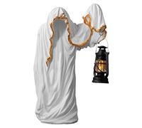 Ghost Decor, Ghosts Decorative Lights, Table Lanterns Collectible Figurines, Spooky Halloween Decorations for Bedroom, Living Room, Outdoor, Yard, Garden, Black or White Choices