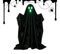 Ghost Decor, Glowing Green Eyes, 100cm Spooky Hanging Ghost Decoration