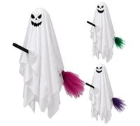 Ghost Decor - Lighted Flying Halloween Ghost Set, Scary Outdoor Decoration