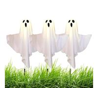Ghost Decor Outdoor 3 Pezzi Lampada da Terra a Energia Solare