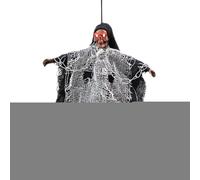Ghost Decor - Skull Ghost Chained Ornament Spooky Decor | Halloween Ornaments for Haunted House | Indoor Outdoor Party Supplies for Yard, Porch, Tree, Bedroom, Garden