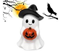 Ghost Decor Statue - Spooky Resin Figurine, Haunted Spirit Sculpture, White