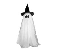 Ghost Decorations, Halloween Decor Ghost, Spooky Holiday Figurine, Compact Ghostly Display with LED String Lights, Ideal for Outside, Indoor Parties, Living Room, Garden, Bedroom and Backyard