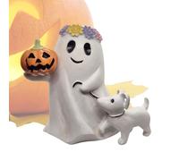 Ghost Dogs Statue, Dog Halloween Decor, 6.3x4.33x5.91in Spooky Ambiance, Eerie Seasonal Accent, Spooky Table Centerpiece for Haunted Houses, Entryway, Kitchen Counter, Fireplace Mantel, Living Room