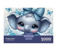 Ghost Elephant with Blue Smoke Cartone Spesso E Solido Ottimo Gioco Cerebrale, Per Migliorare Flessibilità Mentale E Concentrazione 70x50cm/1000pcs