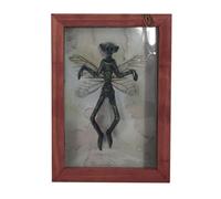 Ghost Exemplar Photo Frame - Inquietante decorazione da parete, cornice in resina a pipistrello | Corpo in miniatura spaventoso nella scatola del display, statuetta fantasma, cornice in stile gotico