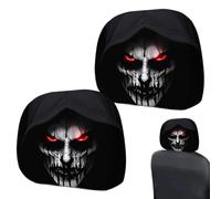 Ghost Face Car Headrest Covers - 2 Pack Double Sided Washable Seat Headrest