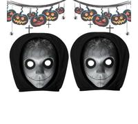 Ghost Face Headrest Covers | 2 Pieces Elastic Vehicle Headrest Protector |