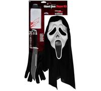 Ghost Face Killer Kit - Scream Set - Maschera - Distorcere la voce - Coltelli - Guanti - Costume - Accessori Halloween & Festa horror