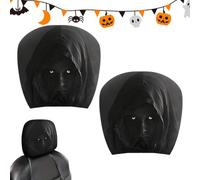 Ghost Face poggiatesta copre Halloween universale Fit elastico Protector