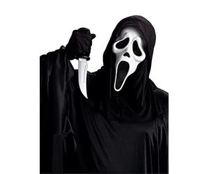 Ghost Face Scream Slayer Kit Maschera con Cappuccio Guanti Coltelli Halloween Horror Geist Film