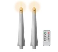 Ghost Halloween Candles - PVC | Flameless Taper Lights, Remote Control