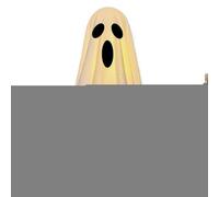 Ghost Halloween Decor, Garden Ghost with String Light, 14.57 Inches Size Light-Up Tabletop Figure, Spooky Indoor Outdoor Decoration for Ornament, Yard Wall Porch Door Mantel Desk