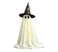 Ghost Halloween Decor, Glowing Witch Hat, Outdoor Yard Decorations
