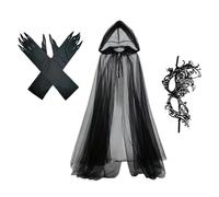 Ghost Halloween Mantello - 185 cm Hooded Cloak Masquerade Costume Set
