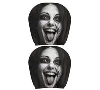 Ghost Headrest Covers | 2 Pieces Horror Spooky Automotive Accessories |