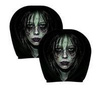 Ghost Headrest Covers | Halloween Car Interior | Soft Breathable Stretch | Funny Head Rest Cover For Truck SUV MPV RV Sedan