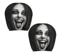 Ghost Headrest Covers - Horror Spooky Automotive Accessories 2 Pieces