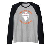 Ghost Holding Drinks Sono Qui Solo per i Libri Maglia con Maniche Raglan