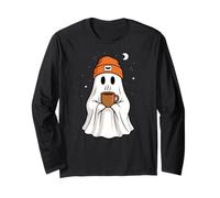 Ghost Hot Coffee Halloween Beenie Hat Ragazzi Ragazze Maglia a Manica