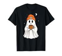 Ghost Hot Coffee Halloween Beenie Hat Ragazzi Ragazze Maglietta