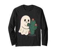 Ghost Hugs Cactus con Fiori Maglia a Manica