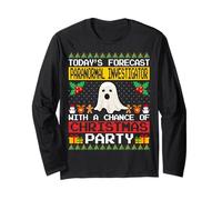 Ghost Hunter Christmas Party Paranormal Investigator Xmas Maglia a Manica