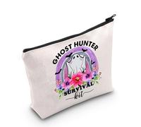 Ghost Hunter Gift Ghost Hunting Survival Kit Ghost Hunting Makeup Bag Paranormal Gift, Borsa da caccia fantasma di sopravvivenza, Borsa cosmetica con stampa