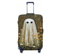 Ghost in Field of Wild Flowers - Copribagagli da viaggio elastico, antipolvere, antigraffio, adatto per valigie da 56-61 cm
