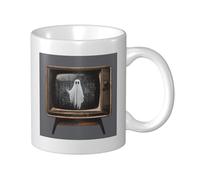 Ghost in Old Tv, tazza in ceramica, elegante tazza da caffè Tee Drinkware tazza per acqua per casa ufficio 325 ml